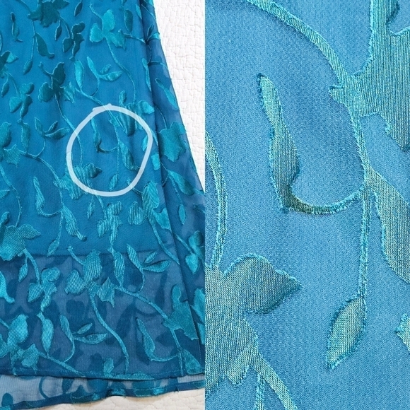 Vintage Patra 2 Piece Teal Lace Dress - Picture 12 of 12